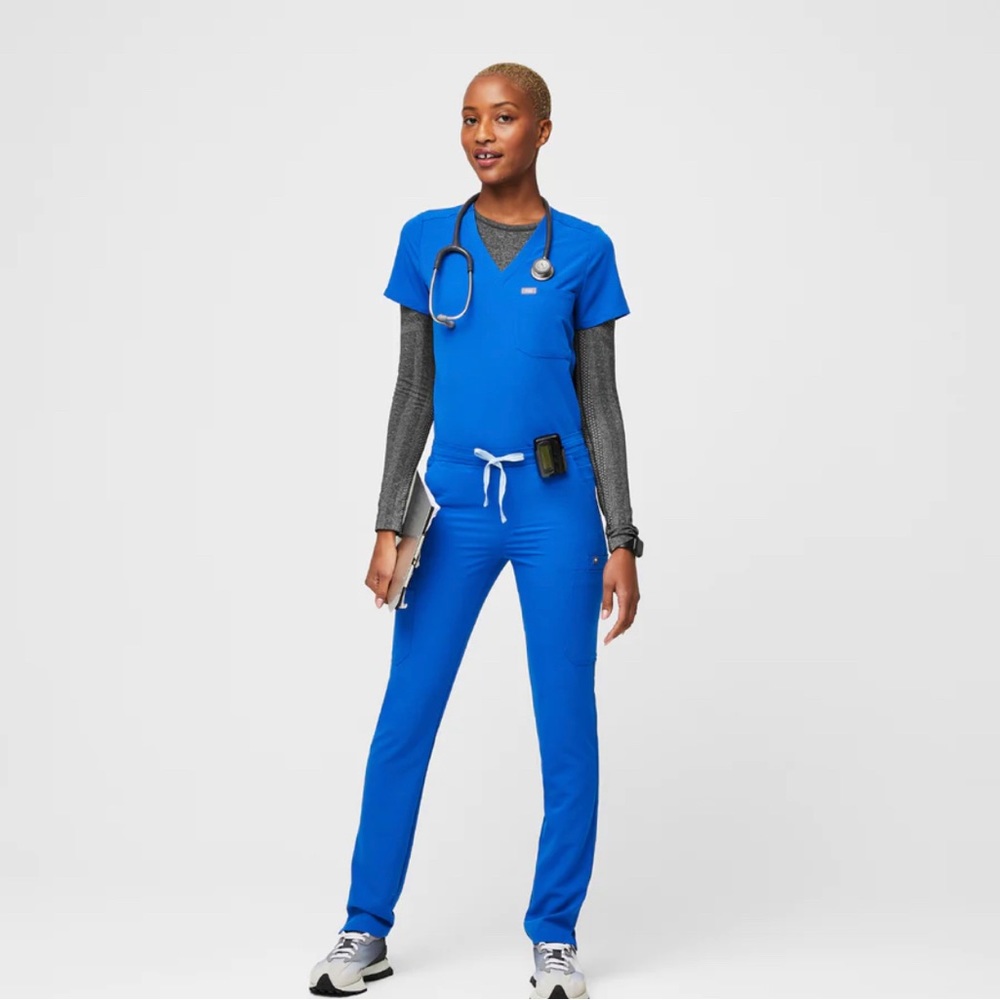 Royal Blue Figs Scrub Set